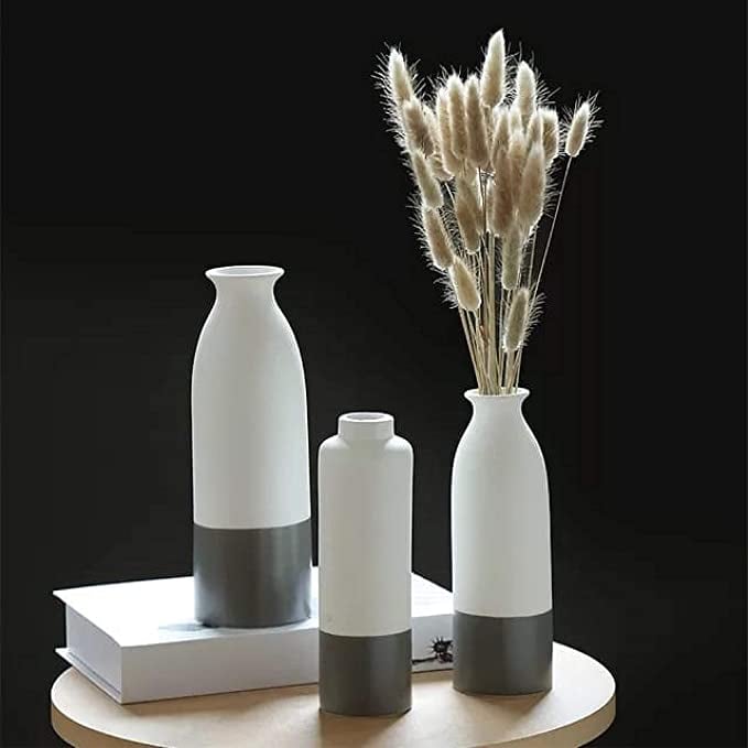 For a Decor Enthusiast: White and Gray Modern Ceramic Vases