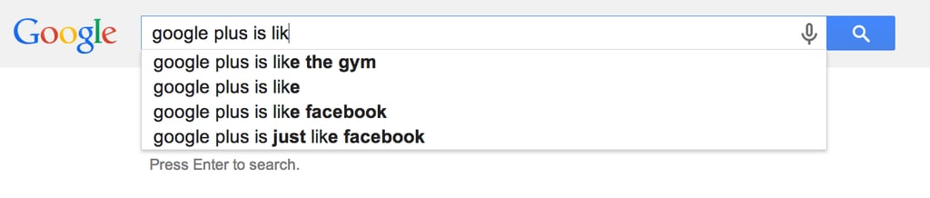 Google Plus Is Like . . .