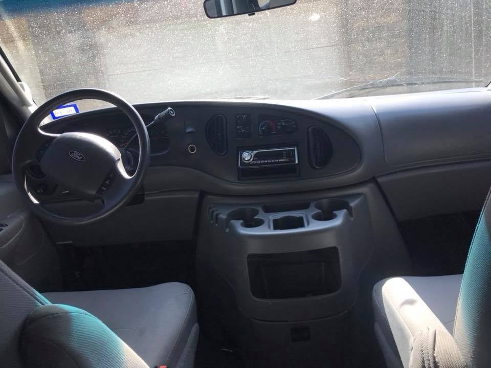 "The windshield is cracked."