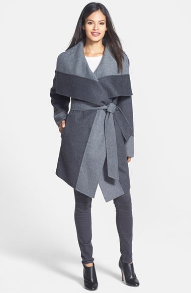 Diane von Furstenberg "Mackenzie" Two-Tone Cozy Coat ($628)