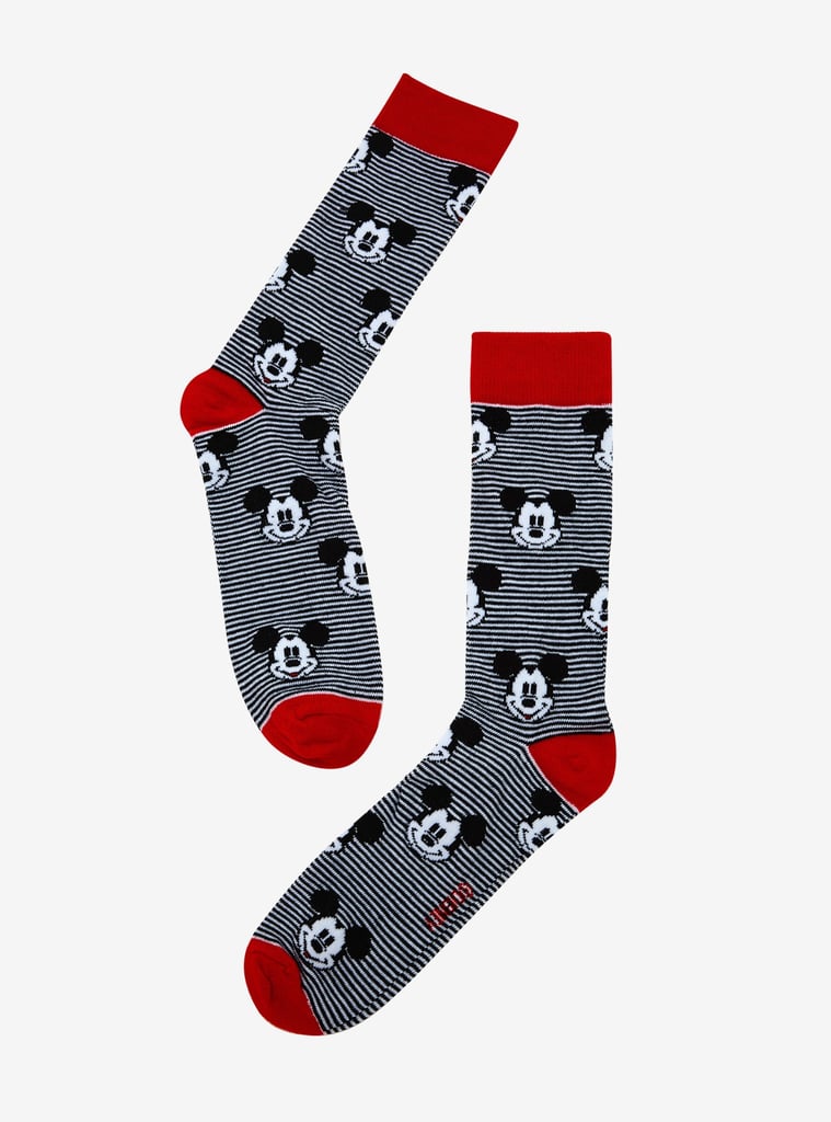 Disney Mickey Mouse Striped Face Crew Socks