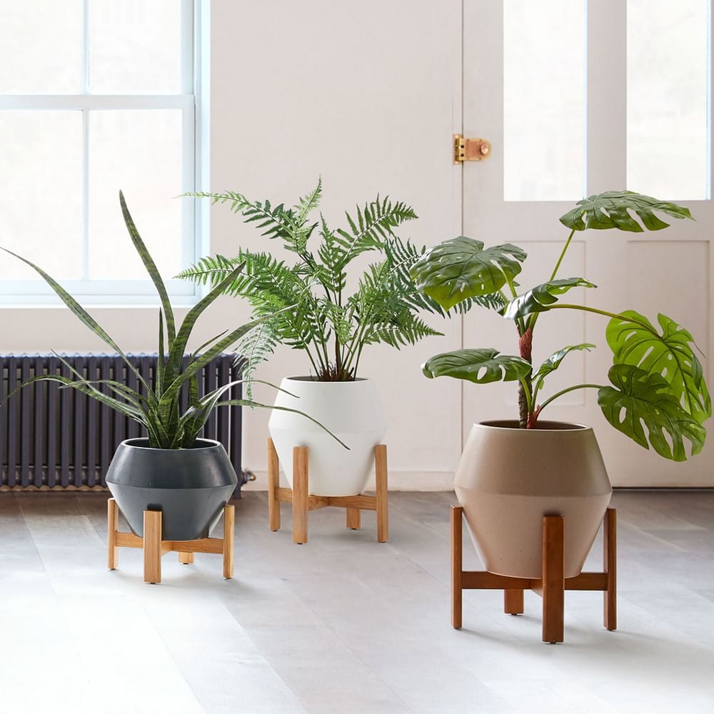 West Elm Ilya Turned Wood Planters