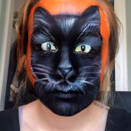 black cat face paint for kids