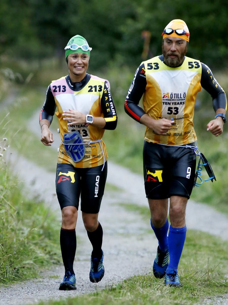 Pippa Middleton Swimming and Running Race in September 2015