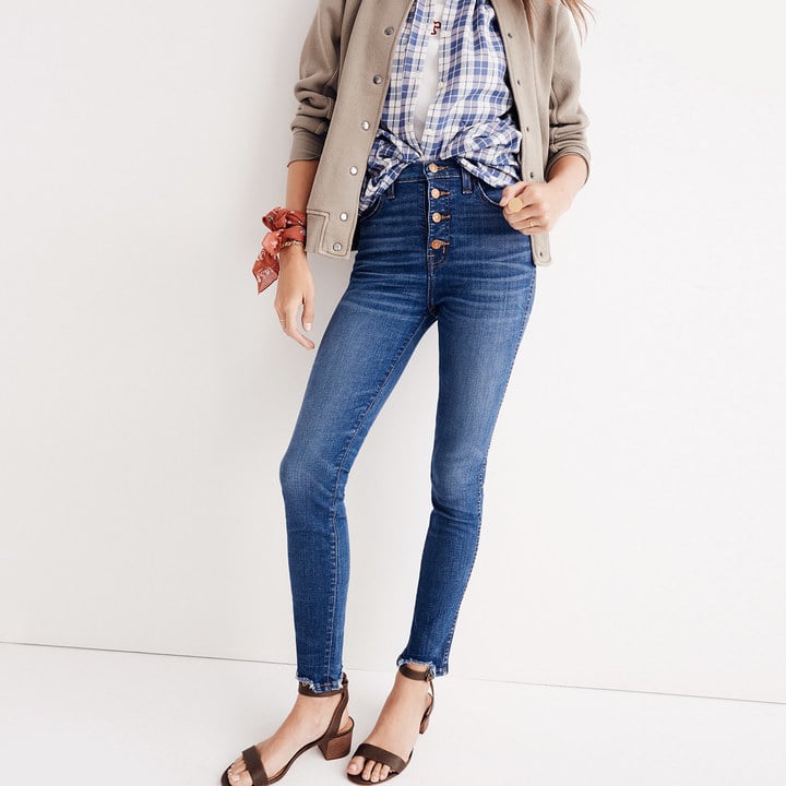 Madewell High-Rise Skinny Jeans: Chewed-Hem Edition
