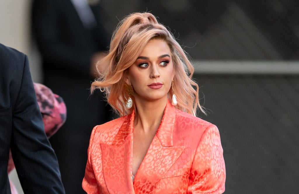 Katy Perry Debuts Long Peach Bob Wig