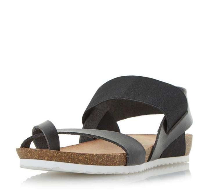 *Head Over Heels by Dune Black Laury Flat Sandals