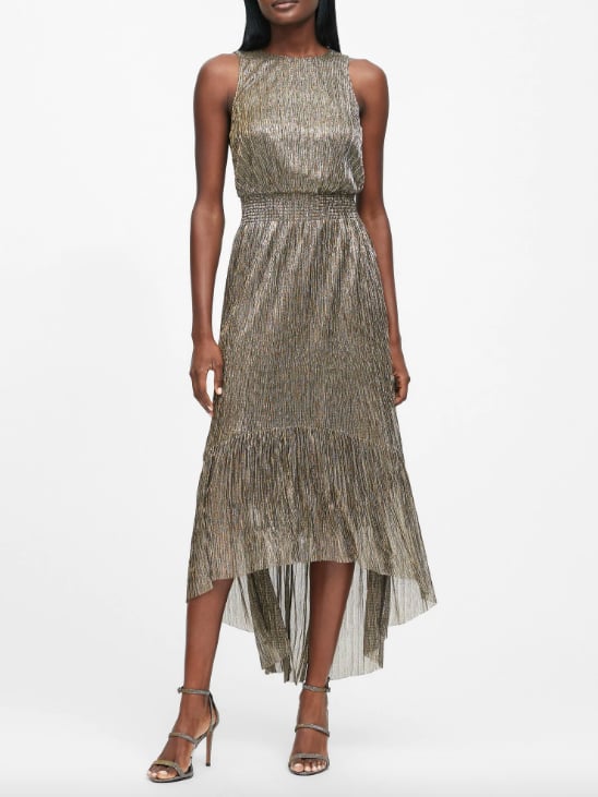 Petite Metallic High-Low Dress