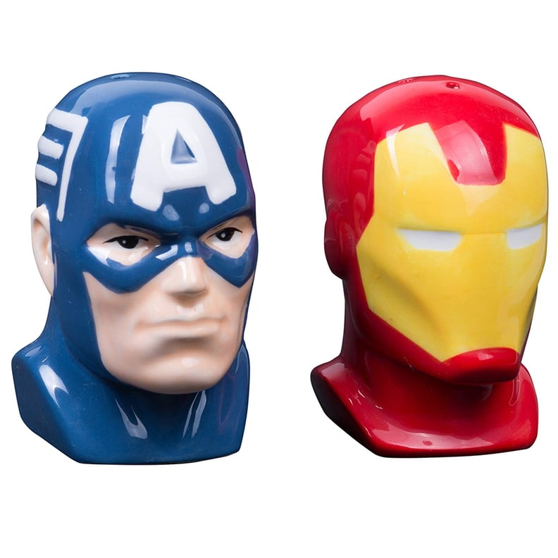 Marvel Avengers Captain America and Iron Man Ceramic Salt and Pepper Shakers