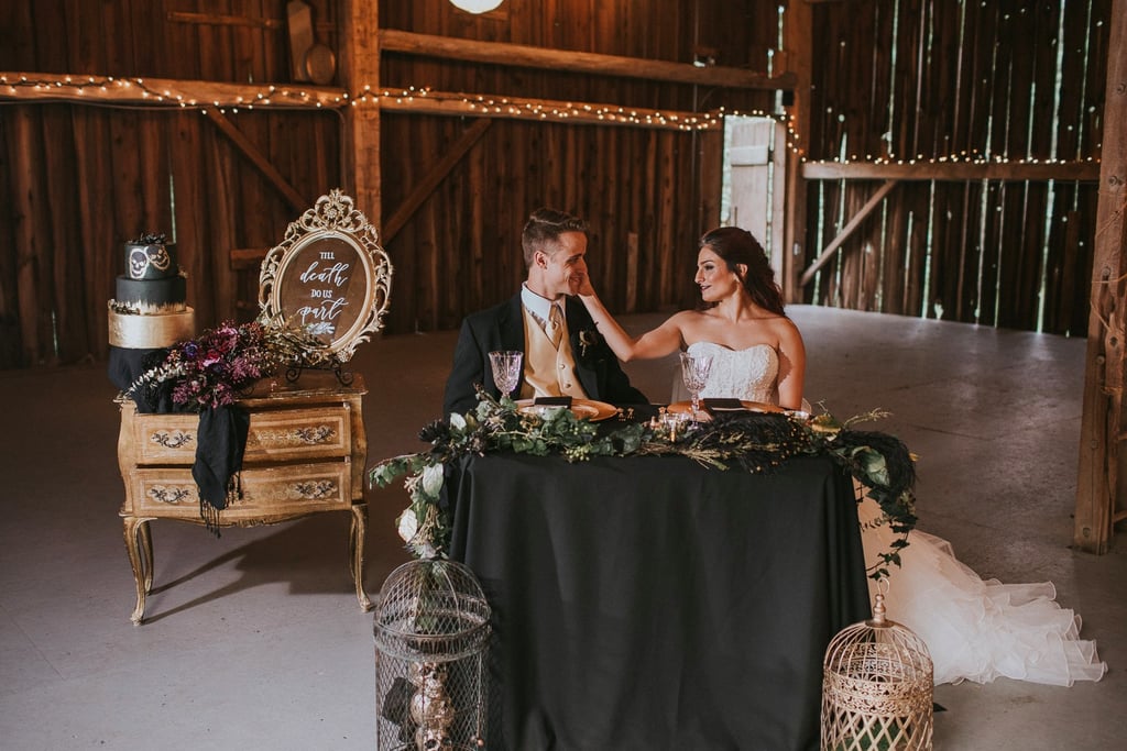 Black and Gold Halloween Wedding