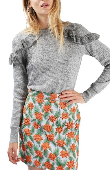 Topshop Ruffle Shoulder Sweater ($68)