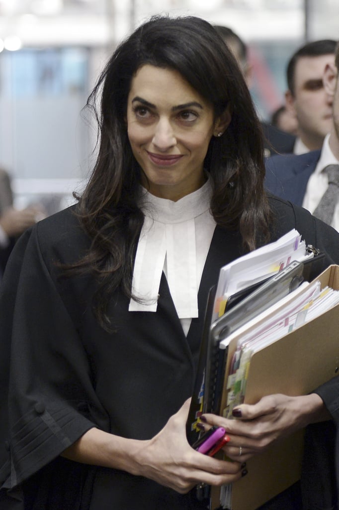 We have to admit, Amal even looks chic in her legal robes. Just don't ask her what she's wearing while she's in court.