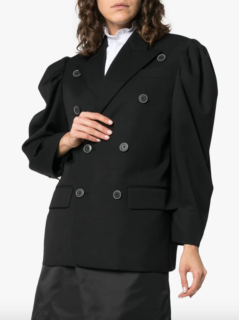 Blindness Puff Sleeve Double-Breasted Blazer