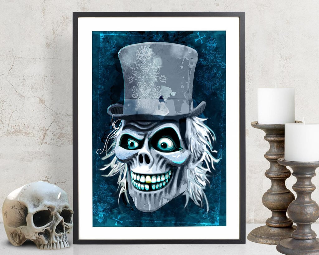 Disneyland The Haunted Mansion Hatbox Ghost Art Print