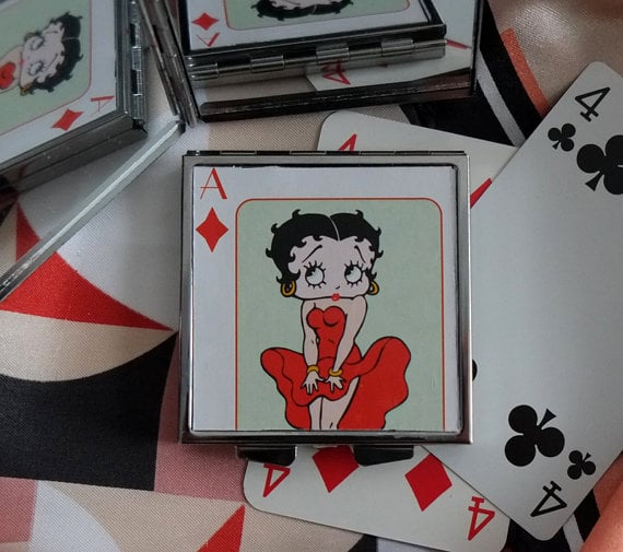 Betty Boop Ace of Diamonds Mirrored Compact