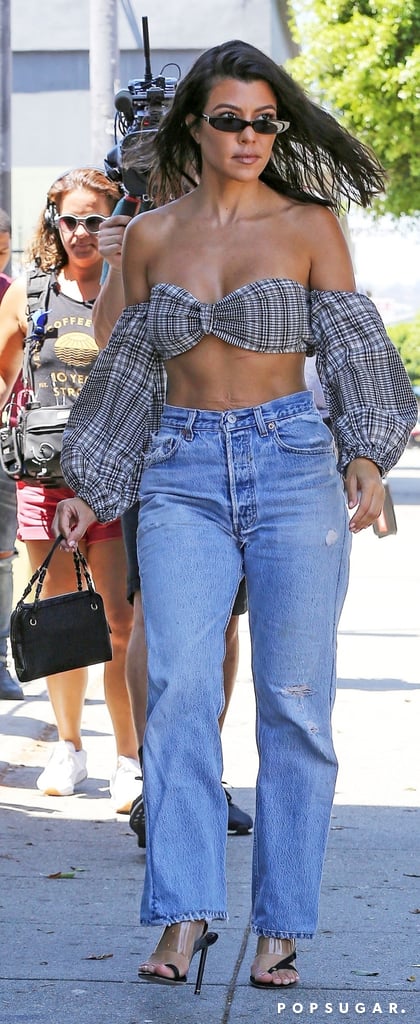 Kourtney Kardashian's Plaid Crop Top