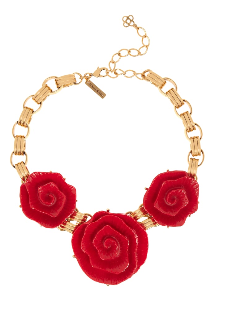 Oscar de la Renta Red Rose Necklace