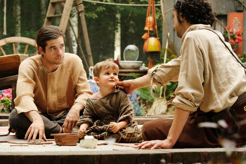 THE MAGICIANS, from left: Jason Ralph, Sebastian Billingsley-Rodriguez, Hale Appleman (back to camera), 'A Life in the Day', (Season 3, ep. 305, aired Feb. 7, 2018). photo: Eric Milner / Syfy / Courtesy: Everett Collection