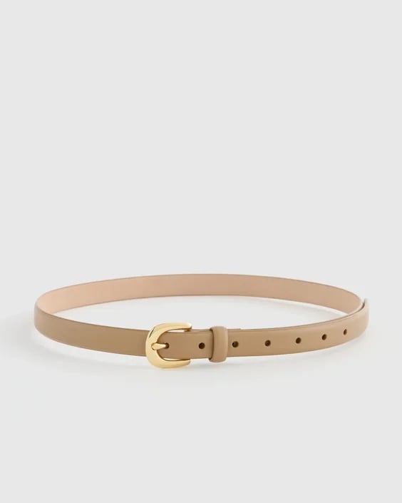 Quince Sofia European Leather Skinny Belt