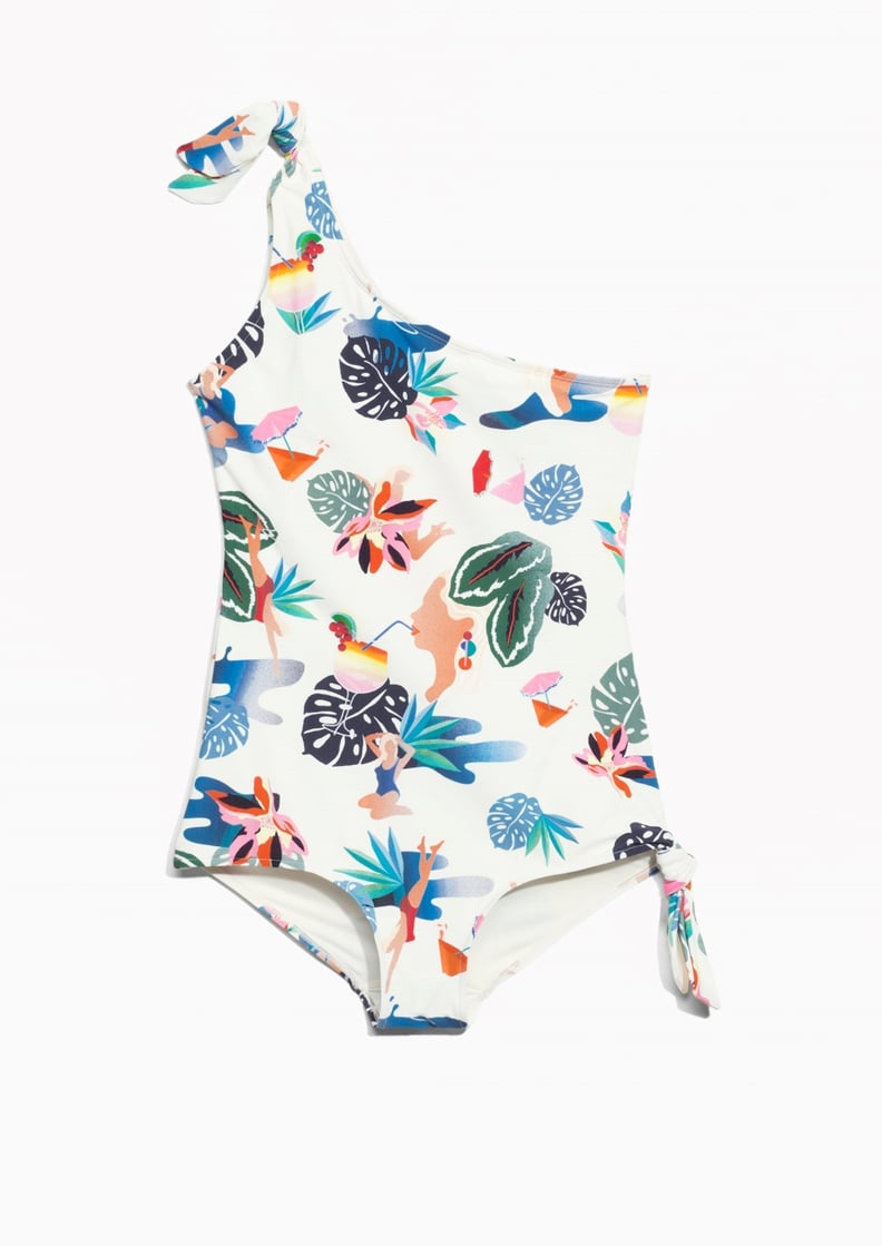 & Other Stories One-Shoulder Knot Swimsuit