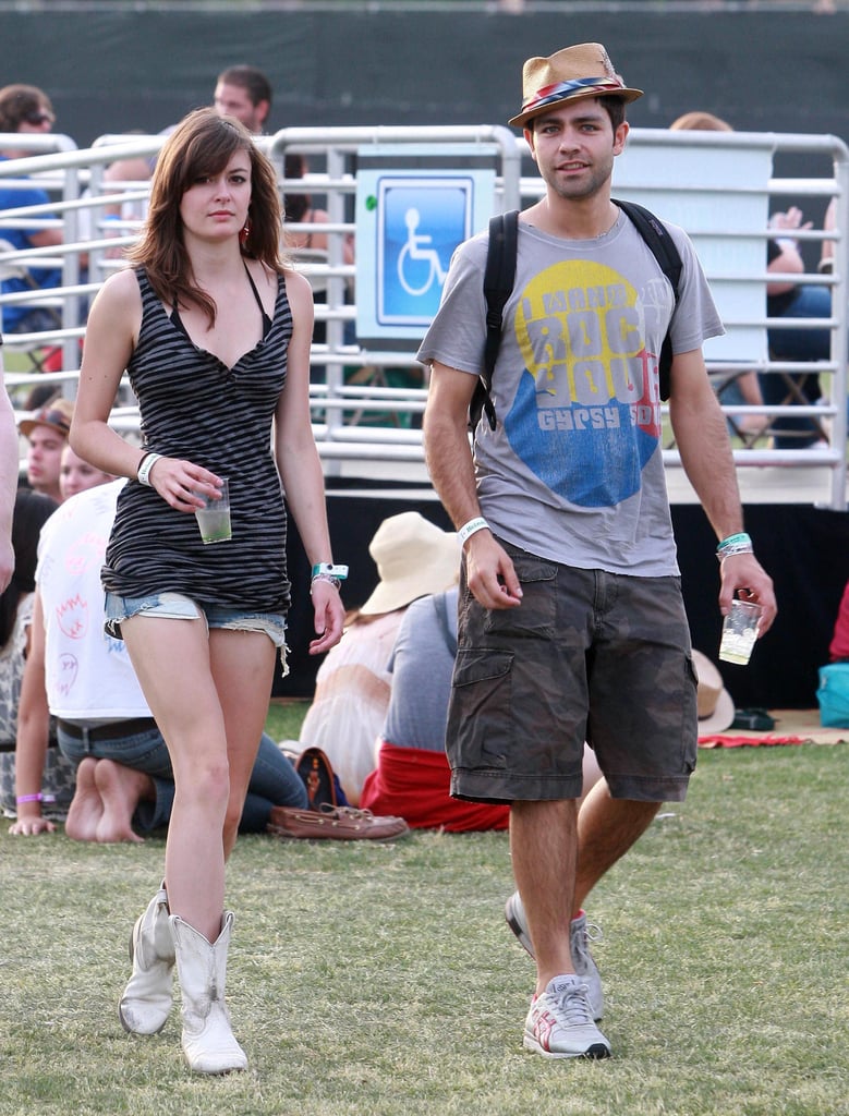 Adrian Grenier met up with a female friend in 2010.