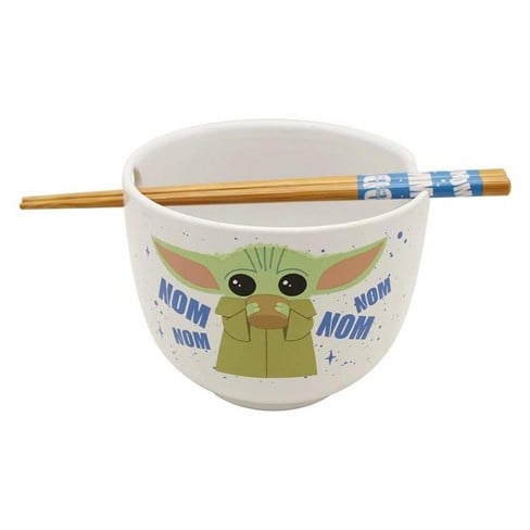 Grogu "Nom Nom" 20-Ounce Ramen Bowl With Chopsticks