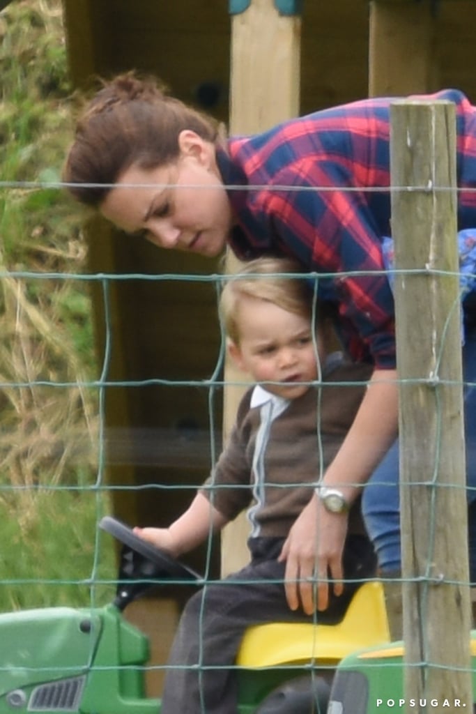 Watch video of Prince George at his baby sister's christening