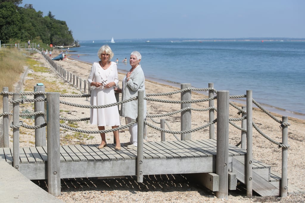 Camilla Parker Bowles and Judi Dench on the Isle of Wight