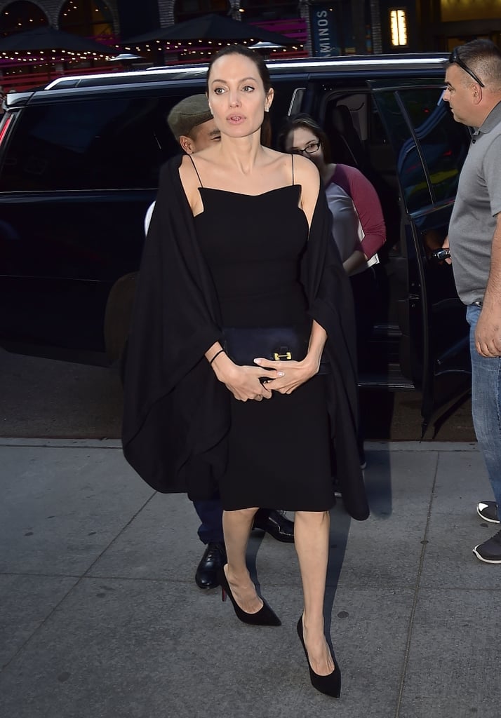 Angelina Jolie Black Dress in New York City June 2016 POPSUGAR Fashion UK
