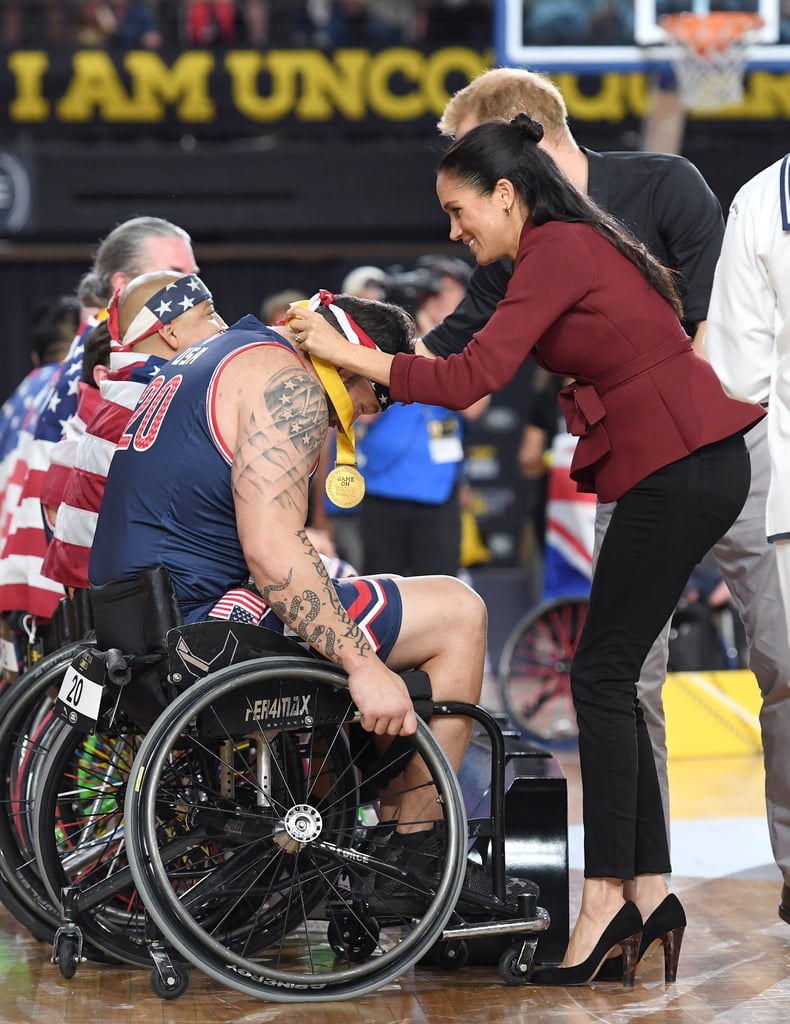 Meghan Markle Kissed on Cheek By Invictus Games Athlete 2018