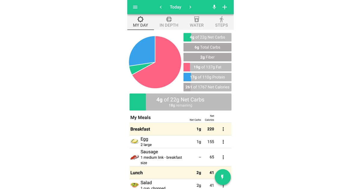 Carb manager keto diet app free fitness apps popsugar fitness photo 6