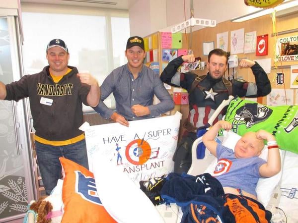 Chris Pratt and Chris Evans at Seattle Children's Hospital