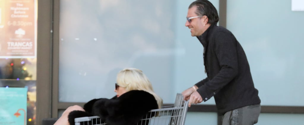 Lady Gaga Riding in a Shopping Cart With Christian Carino