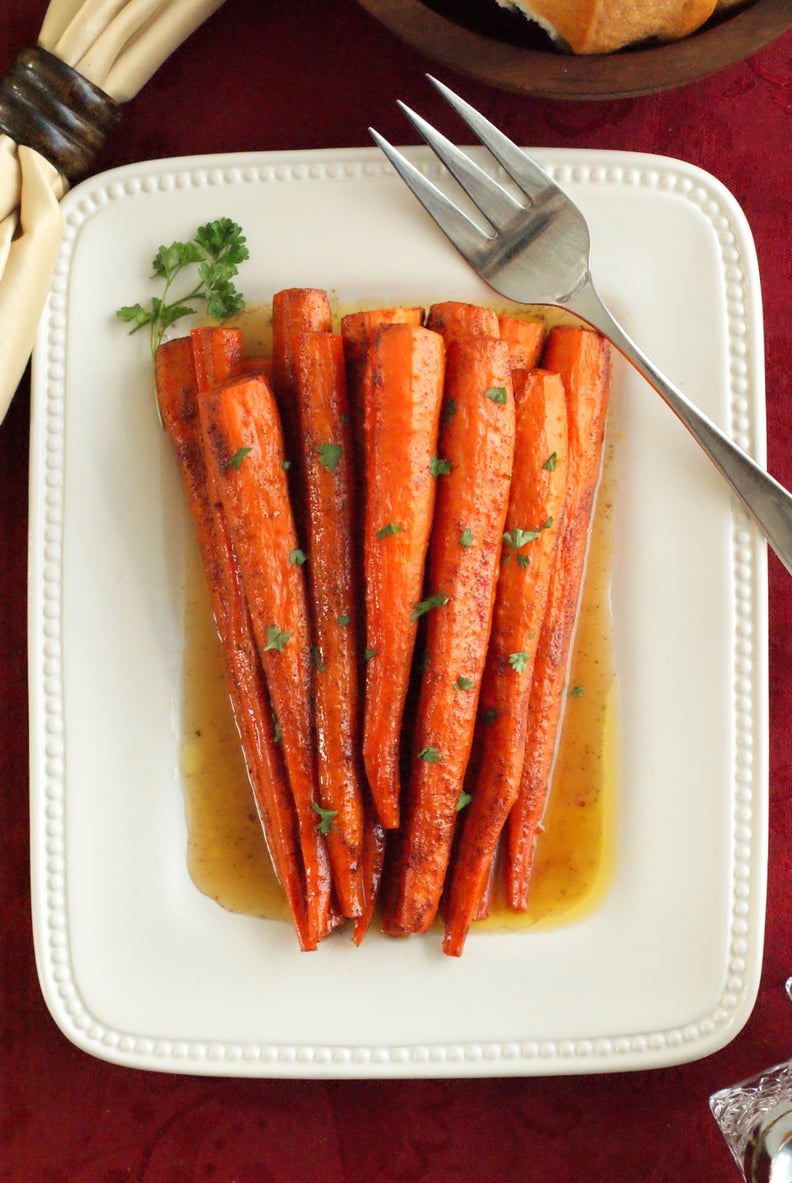 Cinnamon Butter Baked Carrots: easy Thanksgiving carrots recipe