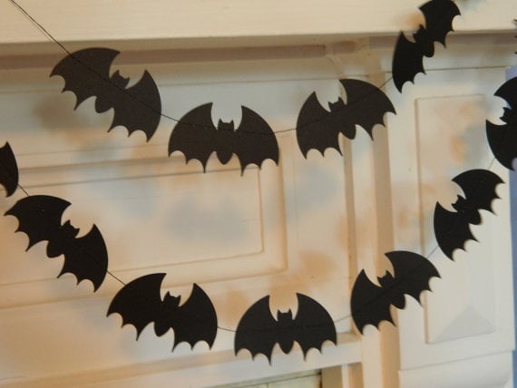 paper bats garland