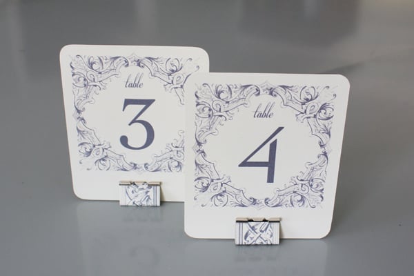 Neutral Gray Table Numbers