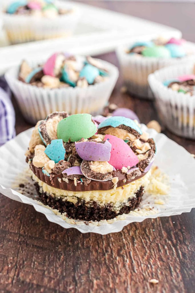 Malt Ball Mini Cheesecakes With Chocolate Ganache