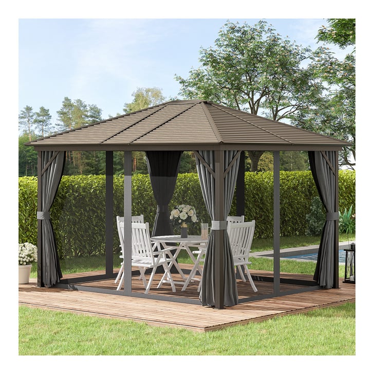 Outsunny Hardtop Gazebo Best Outdoor Gazebos and Domes From Target 2022 POPSUGAR Home Photo 4