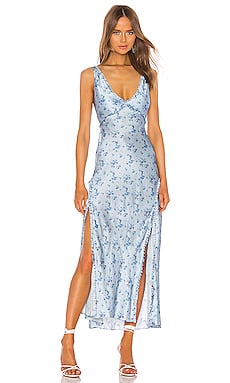 LoveShackFancy Kendall Dress in Mystical Blue