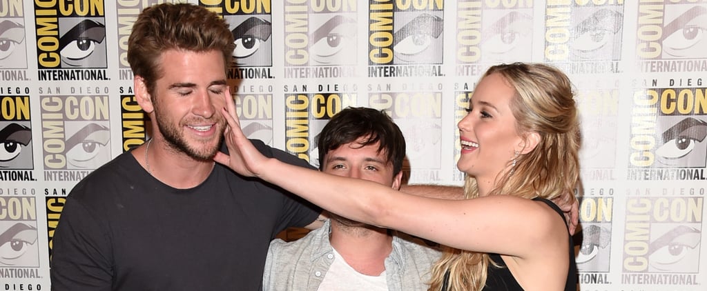 Jennifer Lawrence and Liam Hemsworth at Comic-Con 2015