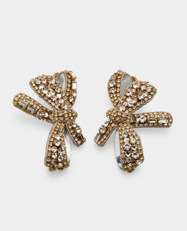 Oscar de la Renta Crystal Bow Earrings