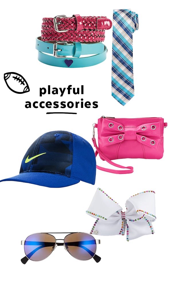 Accessories will help all of your kid's outfits feel fresh and stylized. Sometimes simply adding a necklace or hat makes all the difference. Extras are also the perfect way to inject your little one's personality into their look.