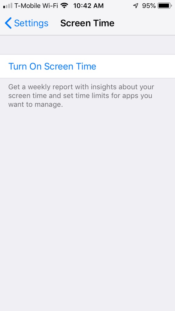 Tap Turn on Screen Time