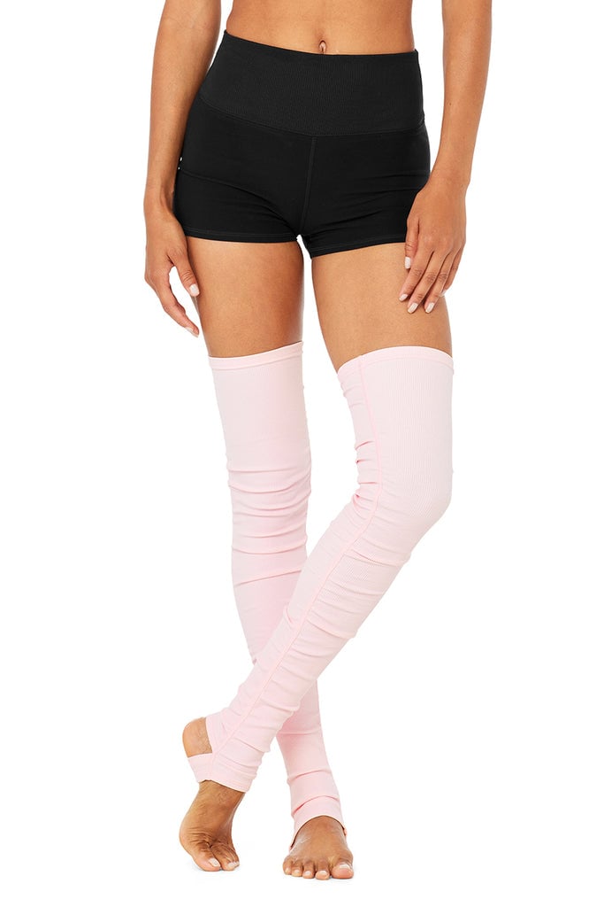 Alo Goddess Leg Warmer, Powder Pink