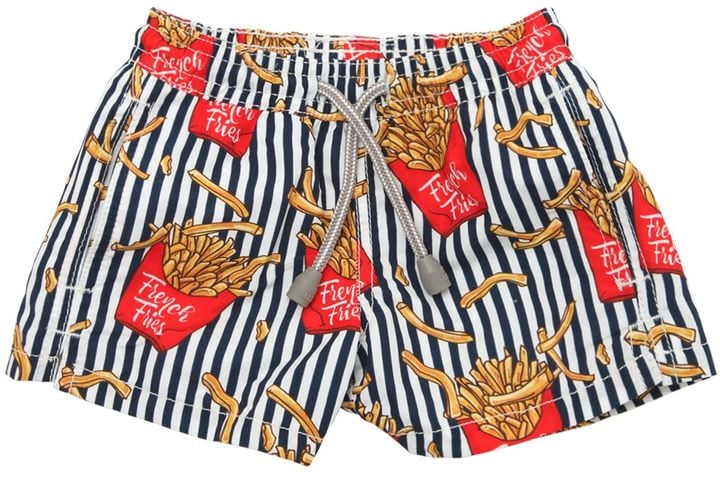 MC2 Saint Barth French-Fries-Print Nylon Swim Shorts