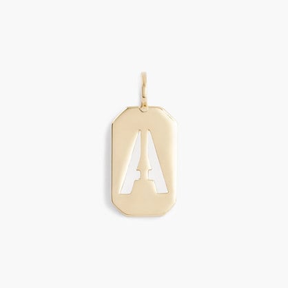 Jennifer Fisher x J.Crew 10K Gold Octagon Letter Tag