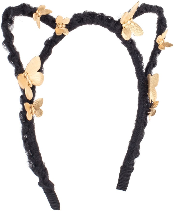 Eugenia Kim Josie Braided Cat-Ear Headband With Butterflies ($115)