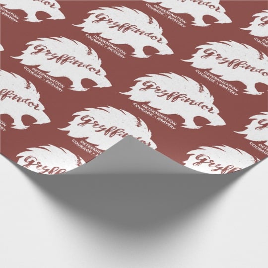 Harry Potter Gryffindors Silhouette Typography Wrapping Paper