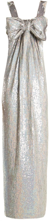 Ashish Bow-Front Sequin Embellished Dress