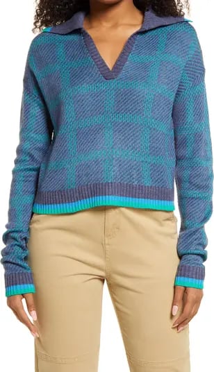 Plaid About You: BP.  Relaxed Polo Sweater